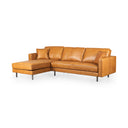DArcy 111L x 70D x 33H Tan Leather Left Chaise Sectional - Default Title