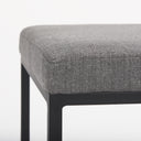 Frodo 165L x 165W x 264H Gray Fabric Seat WBlack Iron Frame Counter Stool - Default Title