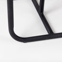 Kyra 120L x 200W x 230H White Marble Top WBlack Iron Frame C-Shaped End and Side Table - Default Title