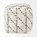 Aarohi 160L x 160W x 160H CreamBlack Cotton Patterned Pouf - Default Title