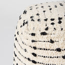 Aarohi 160L x 160W x 160H CreamBlack Cotton Patterned Pouf - Default Title