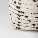 Aarohi 160L x 160W x 160H CreamBlack Cotton Patterned Pouf - Default Title