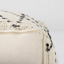 Aarohi 160L x 160W x 160H CreamBlack Cotton Patterned Pouf - Default Title