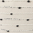 Amaira 160L x 160W x 160H CreamBlackWhite patterned Wool and Cotton Pouf - Default Title