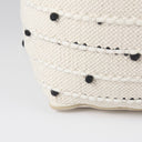 Amaira 160L x 160W x 160H CreamBlackWhite patterned Wool and Cotton Pouf - Default Title