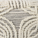 Amaya 160L x 160W x 160H CreamBlackGray Wool and Cotton Pouf - Default Title