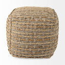 Binita 160L x 160W x 160H GrayBrown Hemp Wool and Cotton Pouf - Default Title