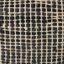 Aalia 160L x 160W x 160H Charcoal Leather and Jute Pouf - Default Title