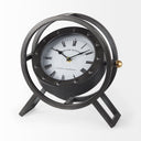 Gaston Gray Metal Circular Table Clock - Default Title
