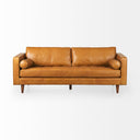 Svend 880L x 380W x 340H Tan Leather Sofa - Default Title