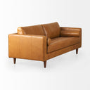 Svend 880L x 380W x 340H Tan Leather Sofa - Default Title