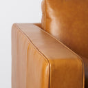 Svend 880L x 380W x 340H Tan Leather Sofa - Default Title