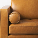 Svend 880L x 380W x 340H Tan Leather Sofa - Default Title