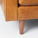 Svend 880L x 380W x 340H Tan Leather Sofa - Default Title