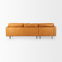 DArcy 111L x 70D x 33H Tan Leather Left Chaise Sectional - Default Title