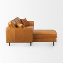 DArcy 111L x 70D x 33H Tan Leather Left Chaise Sectional - Default Title