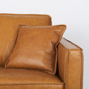 DArcy 111L x 70D x 33H Tan Leather Left Chaise Sectional - Default Title