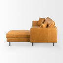 DArcy 111L x 70D x 33H Tan Leather Right Chaise Sectional - Default Title
