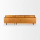 DArcy 111L x 70D x 33H Tan Leather Right Chaise Sectional - Default Title