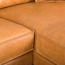 DArcy 111L x 70D x 33H Tan Leather Right Chaise Sectional - Default Title