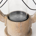 Zain I Small Brown Wooden Vintage Inspired Candle Holder Lantern - Default Title
