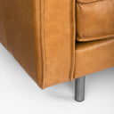 DArcy 111L x 70D x 33H Tan Leather Right Chaise Sectional - Default Title