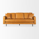 DArcy 880L x 370W x 340H Tan Leather Sofa - Default Title