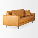 DArcy 880L x 370W x 340H Tan Leather Sofa - Default Title