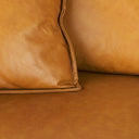 DArcy 880L x 370W x 340H Tan Leather Sofa - Default Title