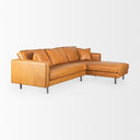 DArcy 111L x 70D x 33H Tan Leather Right Chaise Sectional - Default Title