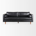 Svend 880L x 380W x 340H Black Leather Sofa - Default Title