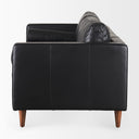 Svend 880L x 380W x 340H Black Leather Sofa - Default Title