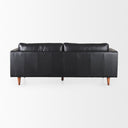 Svend 880L x 380W x 340H Black Leather Sofa - Default Title
