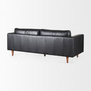 Svend 880L x 380W x 340H Black Leather Sofa - Default Title