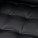 Svend 880L x 380W x 340H Black Leather Sofa - Default Title