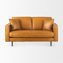 DArcy 650L x 370W x 340H Tan Leather Love Seat - Default Title