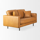 DArcy 650L x 370W x 340H Tan Leather Love Seat - Default Title