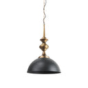 Willson 170L x 170W x 290H Black Iron WAntique Brass Dome Pendant Light - Default Title