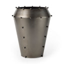 Elio 122H Large Gun Metal Gray Metal WStuds Vase - Default Title