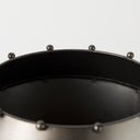 Elio 122H Large Gun Metal Gray Metal WStuds Vase - Default Title