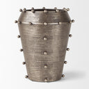 Elio 91H Small Champagne Metal WStuds Vase - Default Title