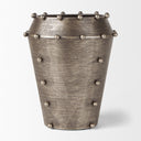 Elio 91H Small Champagne Metal WStuds Vase - Default Title