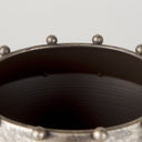 Elio 91H Small Champagne Metal WStuds Vase - Default Title