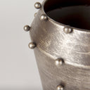 Elio 91H Small Champagne Metal WStuds Vase - Default Title
