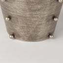 Elio 91H Small Champagne Metal WStuds Vase - Default Title
