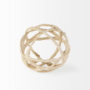 Kali 45L x 45W x 45H Small Beige Decorative Metal and Paper Object - Default Title