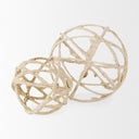 Kali 45L x 45W x 45H Small Beige Decorative Metal and Paper Object - Default Title