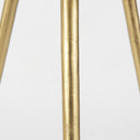 Vivienne 160L x 160W x 190H White Marble WAntique Gold Metal Round Small Side Table - Default Title