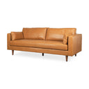 Elton 878L x 378W x 346H Tan Leather Sofa - Default Title