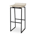 Givens 318H Seat Height Natural Wood WBlack Metal Frame Bar Stool - Default Title
